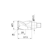 三菱マテリアル ラジアスエンドミル iMX_C3A IMX25C3A250R32020:ET2020 1個（直送品）