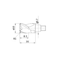 三菱マテリアル ラジアスエンドミル iMX_C3A IMX10C3A100R10008:ET2020 1個（直送品）