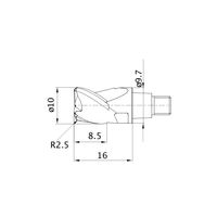 三菱マテリアル ラジアスエンドミル iMX_C3A IMX10C3A100R25008:ET2020 1個（直送品）