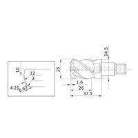 三菱マテリアル ラジアスエンドミル iMX_C4FD_C IMX25C4FD25026C:EP7020 1個（直送品）
