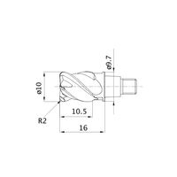 三菱マテリアル ラジアスエンドミル iMX_C4FV IMX10C4FV100R20010:EP6120 1個（直送品）