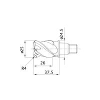 三菱マテリアル ラジアスエンドミル iMX_C4FV IMX25C4FV250R40026:EP6120 1個（直送品）