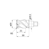 三菱マテリアル ラジアスエンドミル iMX_C4FV IMX20C4FV200R30021:EP6120 1個（直送品）