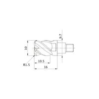 三菱マテリアル ラジアスエンドミル iMX_C4HV IMX10C4HV100R15010:EP7020 1個（直送品）