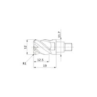 三菱マテリアル ラジアスエンドミル iMX_C4HV IMX12C4HV120R10012:EP7020 1個（直送品）