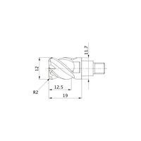 三菱マテリアル ラジアスエンドミル iMX_C4HV IMX12C4HV120R20012:EP7020 1個（直送品）