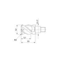 三菱マテリアル ラジアスエンドミル iMX_C4HV IMX12C4HV140R03014:EP7020 1個（直送品）