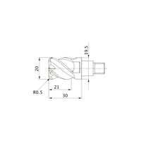 三菱マテリアル ラジアスエンドミル iMX_C4HV IMX20C4HV200R10020:EP7020 1個（直送品）
