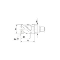 三菱マテリアル ラジアスエンドミル iMX_C4HV IMX20C4HV220R05023:EP7020 1個（直送品）