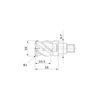 三菱マテリアル ラジアスエンドミル iMX_C4HV_S IMX10C4HV100R10010S:EP7020 1個（直送品）