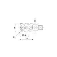 三菱マテリアル ラジアスエンドミル iMX_C4HV_S IMX16C4HV160R40016S:EP7020 1個（直送品）