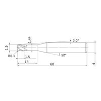 三菱マテリアル ラジアスエンドミル MPXLRB MPXLRBD0150R010N180 1個（直送品）