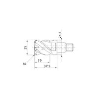 三菱マテリアル ラジアスエンドミル iMX_C4HV_S IMX25C4HV250R40025S:EP7020 1個（直送品）