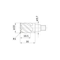 三菱マテリアル ラジアスエンドミル iMX_C6HV IMX10C6HV100R10010:EP7020 1個（直送品）