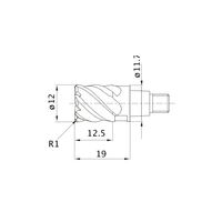 三菱マテリアル ラジアスエンドミル iMX_C6HV IMX12C6HV120R10012:EP7020 1個（直送品）