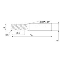 三菱マテリアル ラジアスエンドミル MPMHVRB MPMHVRBD0500R030 1個（直送品）