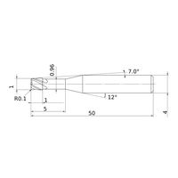 三菱マテリアル ラジアスエンドミル MPXLRB MPXLRBD0100R010N050 1個（直送品）