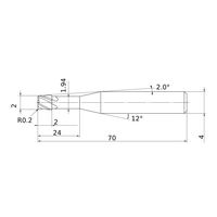 三菱マテリアル ラジアスエンドミル MPXLRB MPXLRBD0200R020N240 1個（直送品）
