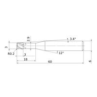 三菱マテリアル ラジアスエンドミル MPXLRB MPXLRBD0300R020N180 1個（直送品）