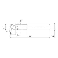 三菱マテリアル ラジアスエンドミル MPXLRB MPXLRBD0600R020N240 1個（直送品）