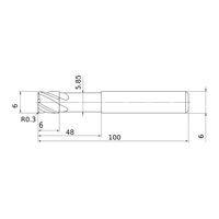 三菱マテリアル ラジアスエンドミル MPXLRB MPXLRBD0600R030N480 1個（直送品）