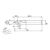 三菱マテリアル リーディングドリル GKCD GKCDD100P060 1個（直送品）
