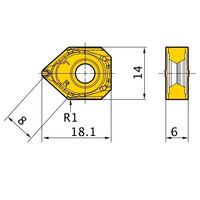 三菱マテリアル 回転工具用ワイパーインサート WNGU WNGU1406ANEN8C-M:MX3020 1セット(10個)（直送品）