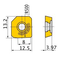 三菱マテリアル 回転工具用ワイパーインサート WOEW WOEW12T308PEER8C:HTI05T 1セット(10個)（直送品）