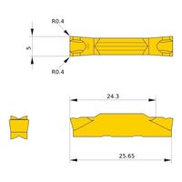 三菱マテリアル 溝入れ用インサート GY2M GY2M0500H040N-GM:MP9025 1セット(10個)（直送品）