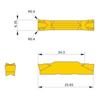 三菱マテリアル 溝入れ用インサート GY2M GY2M0635J040N-GM:MP9015 1セット(10個)（直送品）