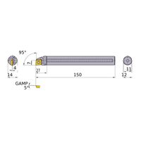 三菱マテリアル 内径加工 ディンプルバー FSCLC_P_A FSCLP1412L-08A 1個（直送品）