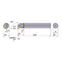 三菱マテリアル 内径加工 ディンプルバー FSDUC_A FSDUC1410R-07A 1個（直送品）