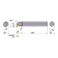 三菱マテリアル 内径加工 ディンプルバー FSDUC_A FSDUC2016L-07A 1個（直送品）
