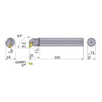 三菱マテリアル 内径加工 ディンプルバー FSDUC_A FSDUC1612R-07A 1個（直送品）