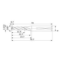 三菱マテリアル 耐熱合金加工用超硬ソリッドドリル DSAS DSAS0357X03S060:DP9020 1個（直送品）