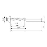 三菱マテリアル 超硬ソリッドドリル MFE MFE0880X02S100 1個（直送品）