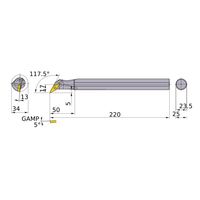 三菱マテリアル 内径加工 ディンプルバー FSVPB_C_A FSVPB3425L-16A 1個（直送品）