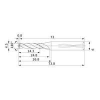 三菱マテリアル 耐熱合金加工用超硬ソリッドドリル DSAS DSAS0450X03S060:DP9020 1個（直送品）