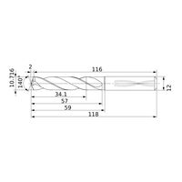 三菱マテリアル 耐熱合金加工用超硬ソリッドドリル DSAS DSAS1072X03S120:DP9020 1個（直送品）