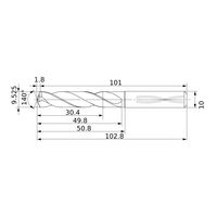 三菱マテリアル 耐熱合金加工用超硬ソリッドドリル DSAS DSAS0953X03S100:DP9020 1個（直送品）