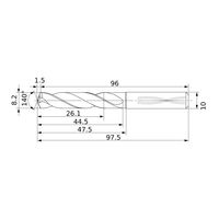 三菱マテリアル 耐熱合金加工用超硬ソリッドドリル DSAS DSAS0820X03S100:DP9020 1個（直送品）