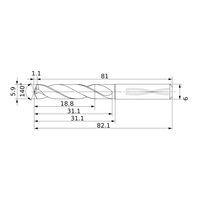 三菱マテリアル 耐熱合金加工用超硬ソリッドドリル DSAS DSAS0590X03S060:DP9020 1個（直送品）