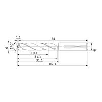 三菱マテリアル 耐熱合金加工用超硬ソリッドドリル DSAS DSAS0600X03S060:DP9020 1個（直送品）