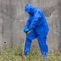 アクセス レインスーツ ベーシック 上下セット ブルー LLサイズ ARG-100 1セット（直送品）