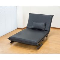 ファミリー・ライフ 省スペース 3WAY ソファベッド ワイド ブラック 0410510 1台（直送品）