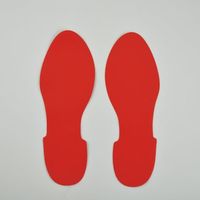 エスコ 足型ステッカー(赤/2枚) EA944DJ-33 1セット(10枚:1枚×10パック)（直送品）