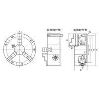 ファーステック 3爪スクロールチャック FT-SC16F 1台（直送品）
