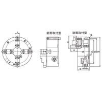 ファーステック 4爪生硬兼用スクロールチャック FT-PSK20F 1台（直送品）