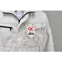 日本緑十字社 ビニールワッペン(胸章) QC強調月間 90×60mm 軟質エンビ 126037 1枚（直送品）