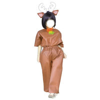 アーテック 不織布 衣装ベース Jサイズ シャツ 茶 1964 1着